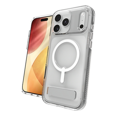 Funda ZAGG Crystal Palace con pie de apoyo y MagSafe para iPhone 17 Pro Max - Transparente-slide-0