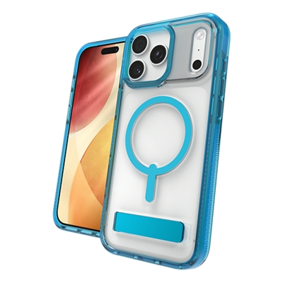 Funda ZAGG Santa Cruz con pie de apoyo y MagSafe para Apple iPhone 17 Pro Max - Tranquil Blue-slide-0