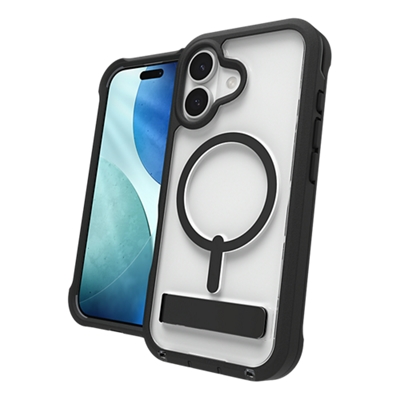 Funda ZAGG Rainier con pie de apoyo y MagSafe para iPhone 17 - Negro-slide-0