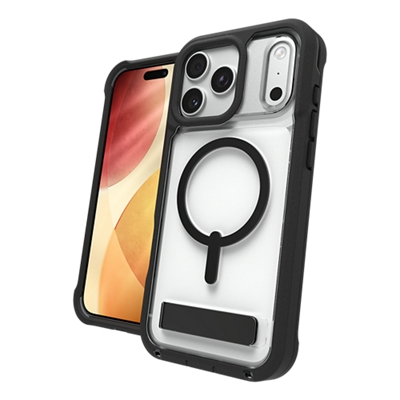 Funda ZAGG Rainier con pie de apoyo y MagSafe para iPhone 17 Pro Max - Negro-slide-0