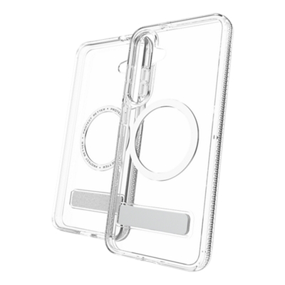 Funda magnética ZAGG con pie de apoyo para Samsung Galaxy S25 FE - Transparente-slide-0