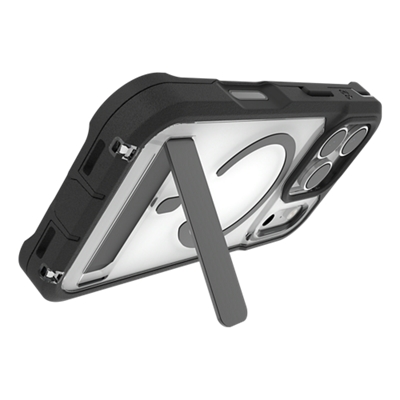 Funda ZAGG Rainier con pie de apoyo y MagSafe para Apple iPhone 17 Pro - Negro/transparente-slide-2