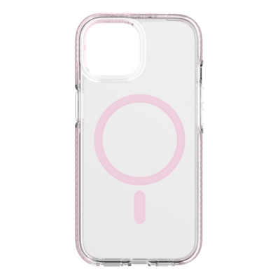 Funda Tech21 Evo Crystal con MagSafe para Apple iPhone 16e/15/14/13 - Transparente/rosa-slide-0