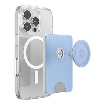 PopSockets PopWallet+ para MagSafe - Metallic Frost-slide-1