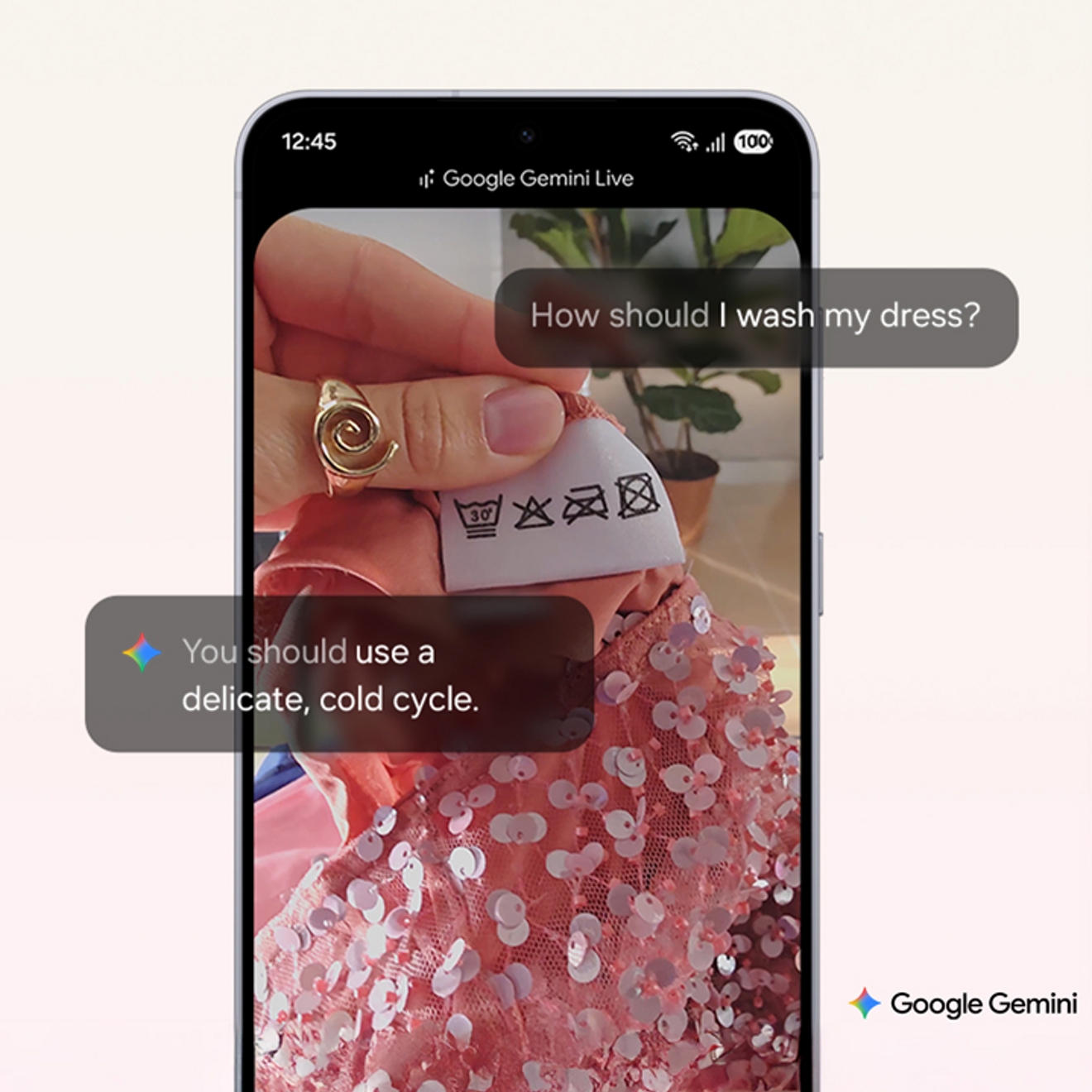 Google Gemini utilizado para determinar las instrucciones de lavado de la ropa.