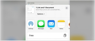 instrucción para iOS