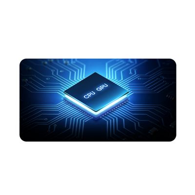 Un chip de smartphone que brilla en una placa de circuito impreso, representando una gran potencia de procesamiento.