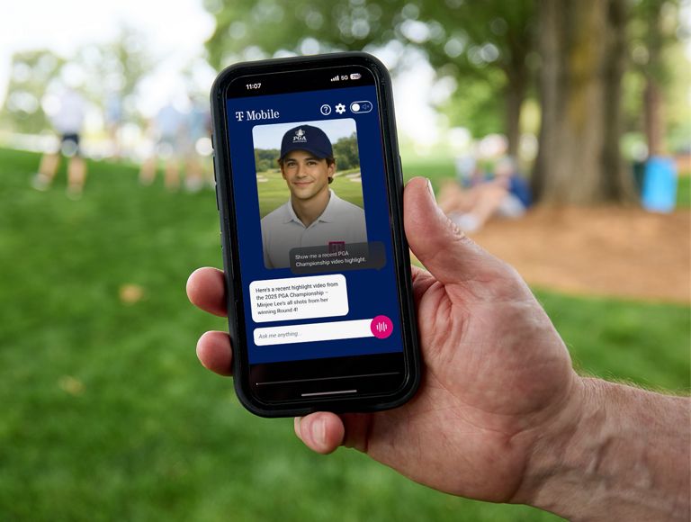 PGA Course Companion en la pantalla de un teléfono.