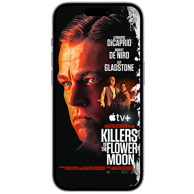 Imagen promocional de Killers of the Flower Moon, protagonizada por Leonardo DiCaprio, Robert De Niro y Lily Gladstone