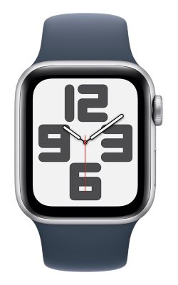 Apple Watch SE 2.ª gen. 40 mm - Aluminio color plata - Correa deportiva azul tormenta - M/G