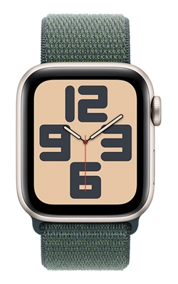 Apple Watch SE 2.ª gen. 40 mm - Aluminio blanco estelar y correa deportiva verde-slide-1
