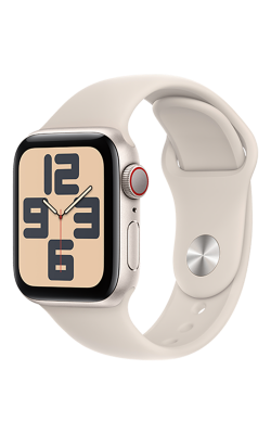 Se muestra el Apple Watch SE 2.ª gen. 40 mm en blanco.