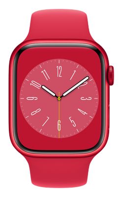 Apple Watch Series 8 45 mm - Aluminio (PRODUCT)RED - Correa roja P/M
