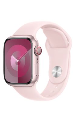 Apple Watch Series 9 41 mm - Aluminio rosa y correa deportiva rosa claro M/G