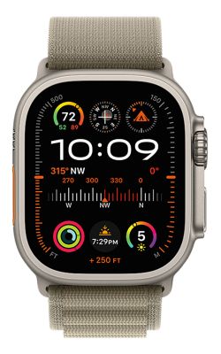 Apple Watch Ultra 2 - Titanio y correa Alpine verde oliva mediana