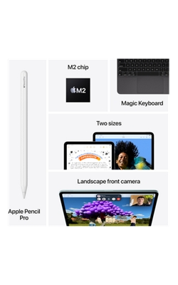 Apple iPad Air de 11 pulgadas (M2) - Gris espacial - 1 TB-slide-2