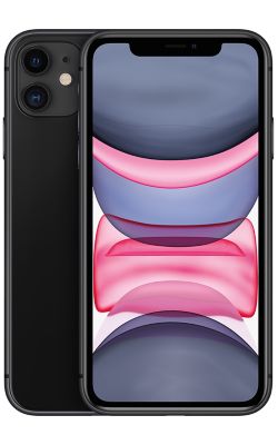 Vista frontal del iPhone 11 - Negro