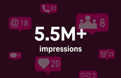 Más de 5.5 millones de impresiones