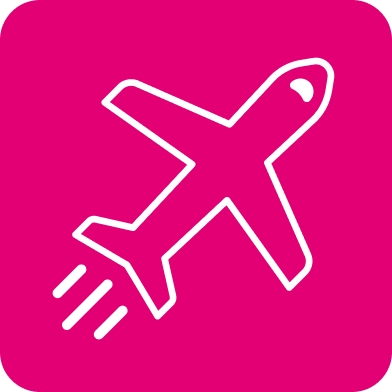 Ícono de un avión para Aeropuertos.