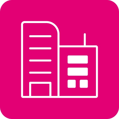 Ícono de un edificio de oficinas para Oficinas.