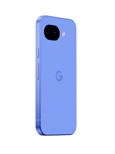 Un Google Pixel 10a colocado boca abajo, mostrando la parte trasera del teléfono.