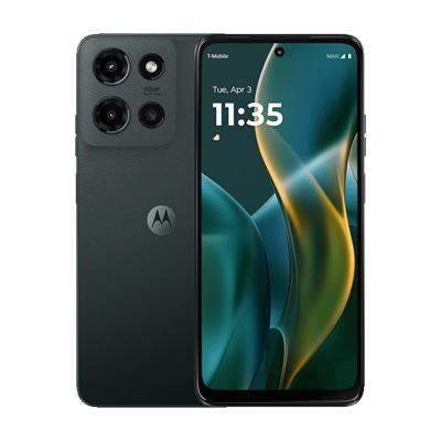 Dos smartphone moto edge, uno orientado hacia delante y otro hacia atrás.