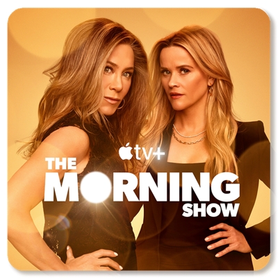 Jennifer Aniston y Reese Witherspoon posan para una promoción de The Morning Show.