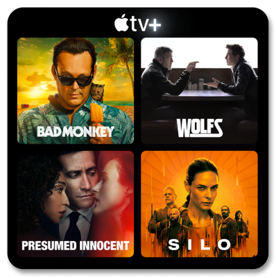 Imagen promocional de Bad Monkey, Wolfs, Presumed Innocent y Silo.