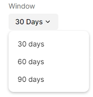 El filtro Ventana de impresiones se ha ampliado para mostrar las tres (3) opciones de revisión del informe.