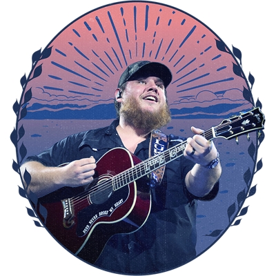 Luke Combs tocando la guitarra.