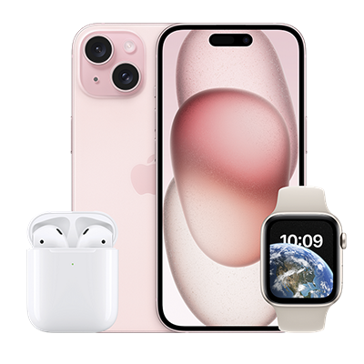 El iPhone 15, Apple Watch y Airpods.