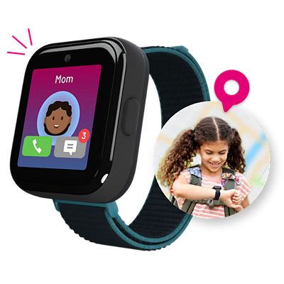 Un teléfono con la app SyncUP, un reloj SyncUP y 3 pulseras.