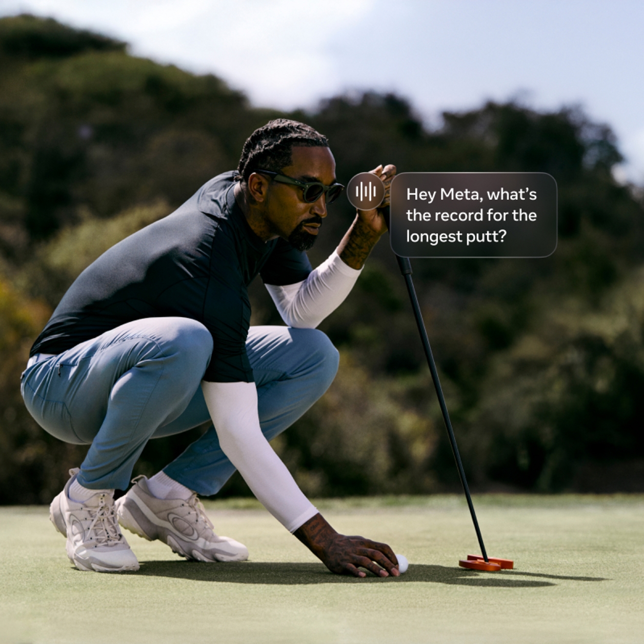 Un golfista hace preguntas con las gafas Oakley Meta