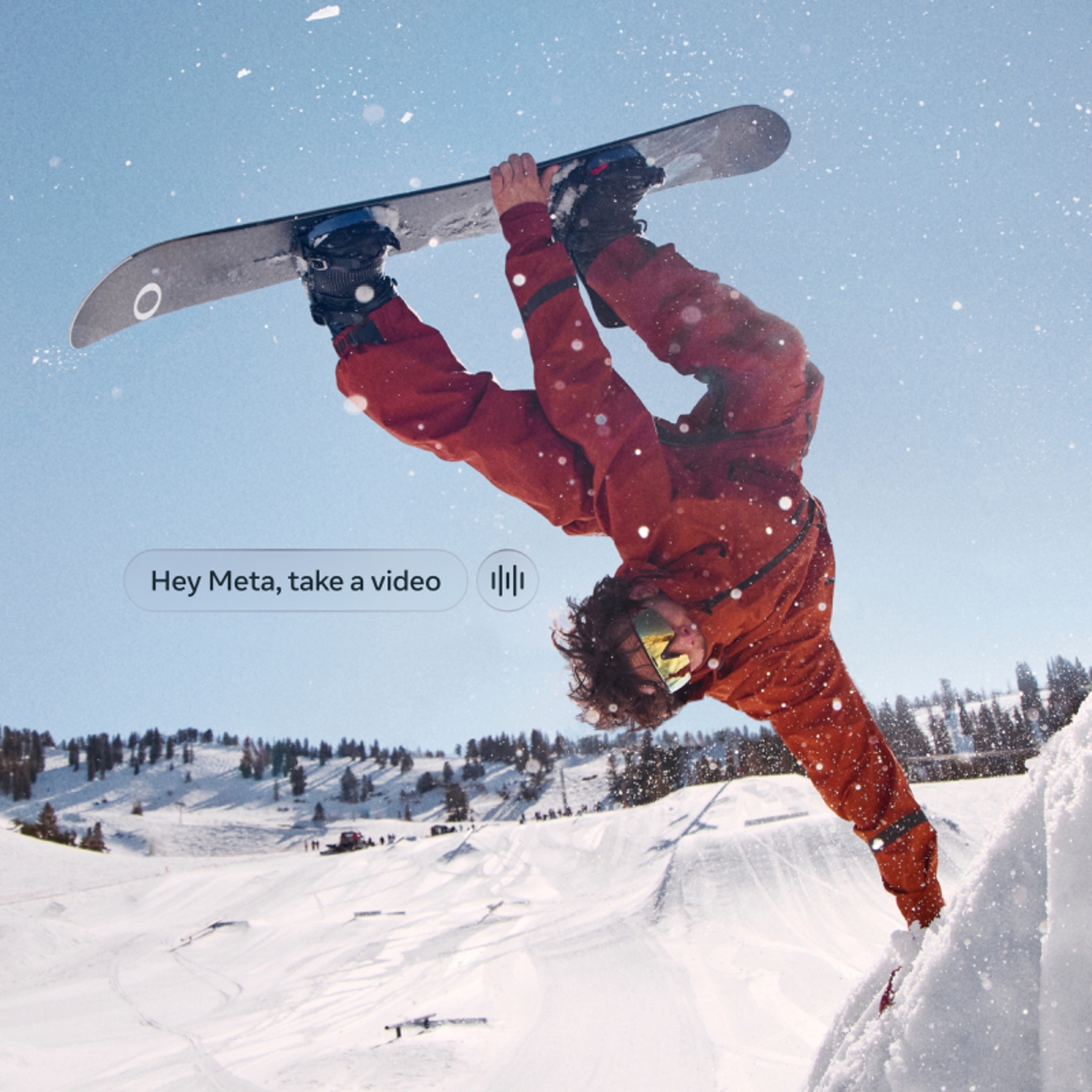 Un apasionado del snowboard hace preguntas con las gafas Oakley Meta Vanguard