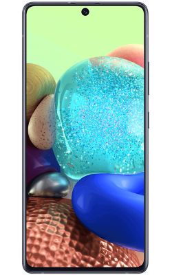 Vista frontal del Galaxy A71 5G - Prism Cube Black