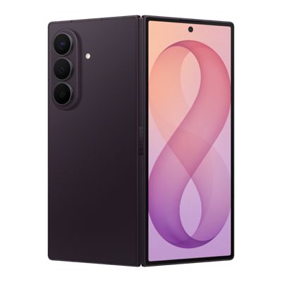 Samsung Galaxy Z Fold8 Ultra en negro, que se muestra completamente abierto con una amplia pantalla plegable y un diseño de bisagras delgado.
