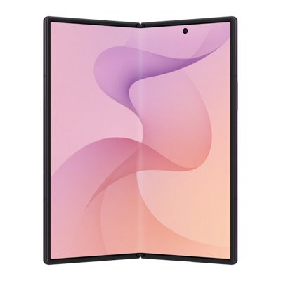 Samsung Galaxy Z Fold8 Ultra en negro, que se muestra completamente abierto con una amplia pantalla plegable y un diseño de bisagras delgado.