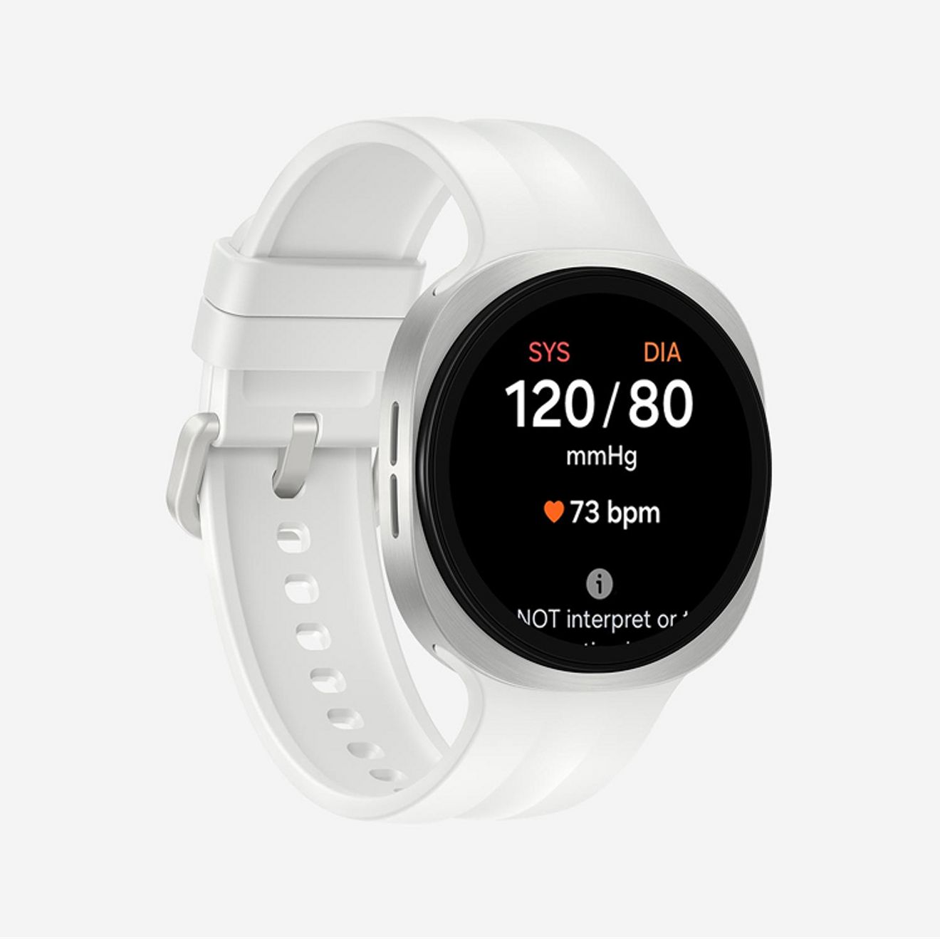 El Galaxy Watch 9 muestra la lectura de la presión arterial.