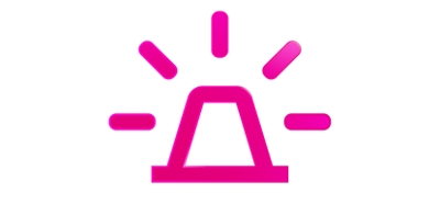 Ícono de una sirena magenta.