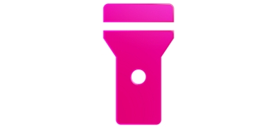 Ícono de una linterna magenta.