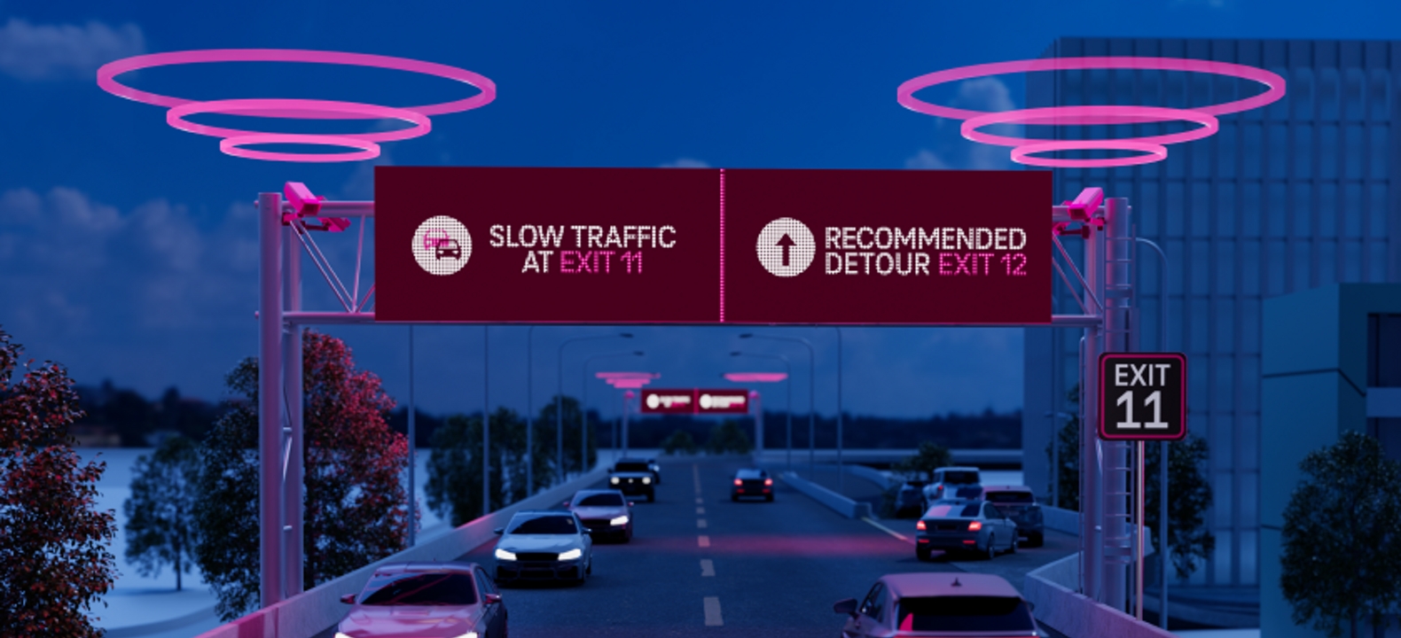 Autos en una carretera.