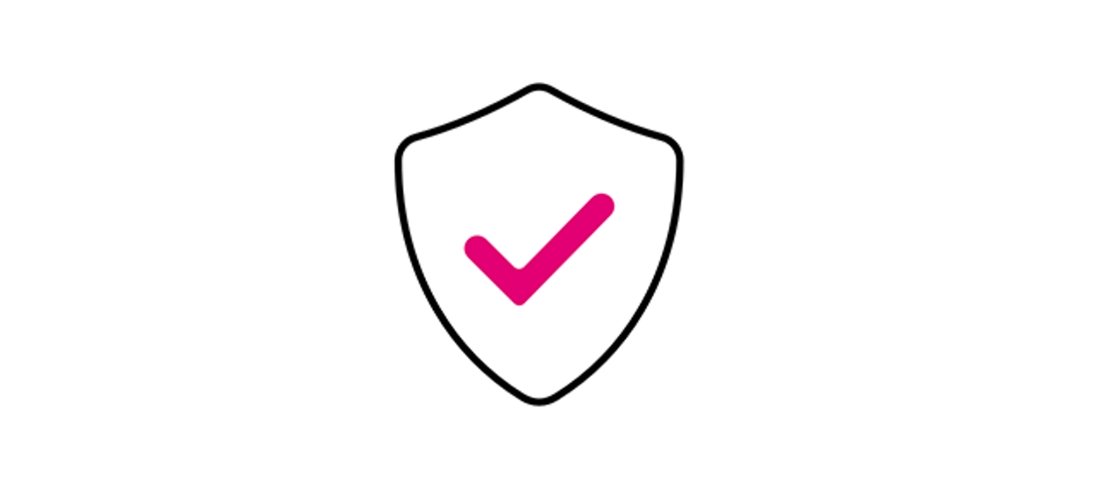 Ícono de escudo de seguridad con una marca de verificación en el medio