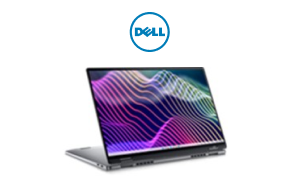 Una laptop Dell Latitude 9440 y el logotipo de Dell.