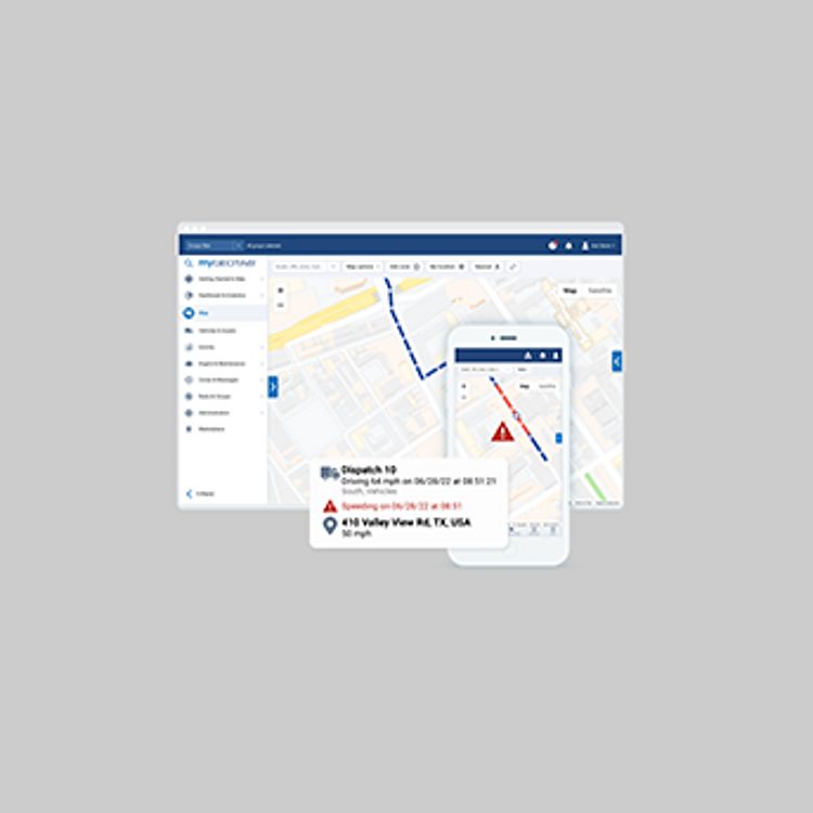 Teléfono y pantalla con indicaciones y una alerta emergente