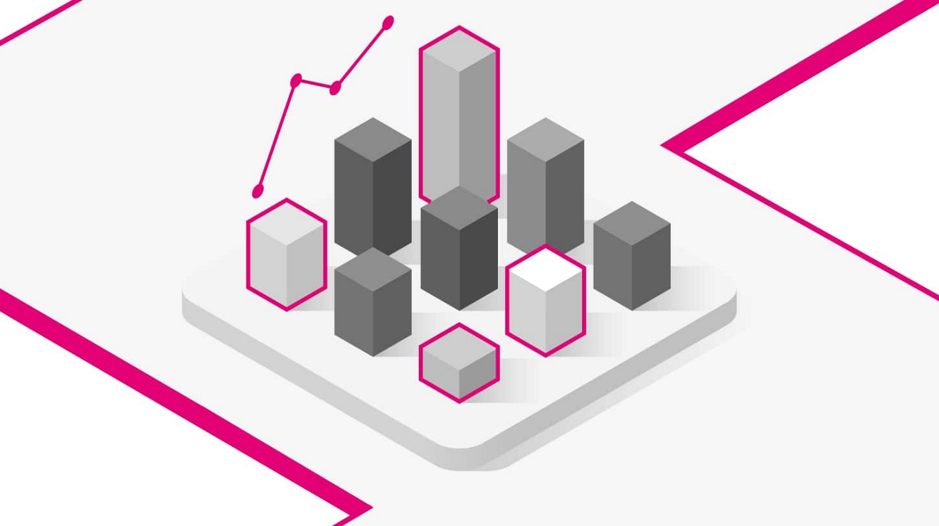 Un gráfico de líneas y un gráfico de barras 3D.