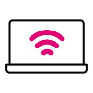 Laptop connectivity icon