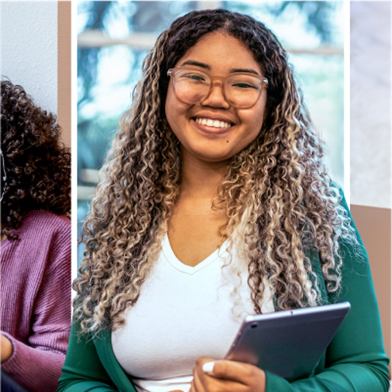 Estudiante con una tablet.