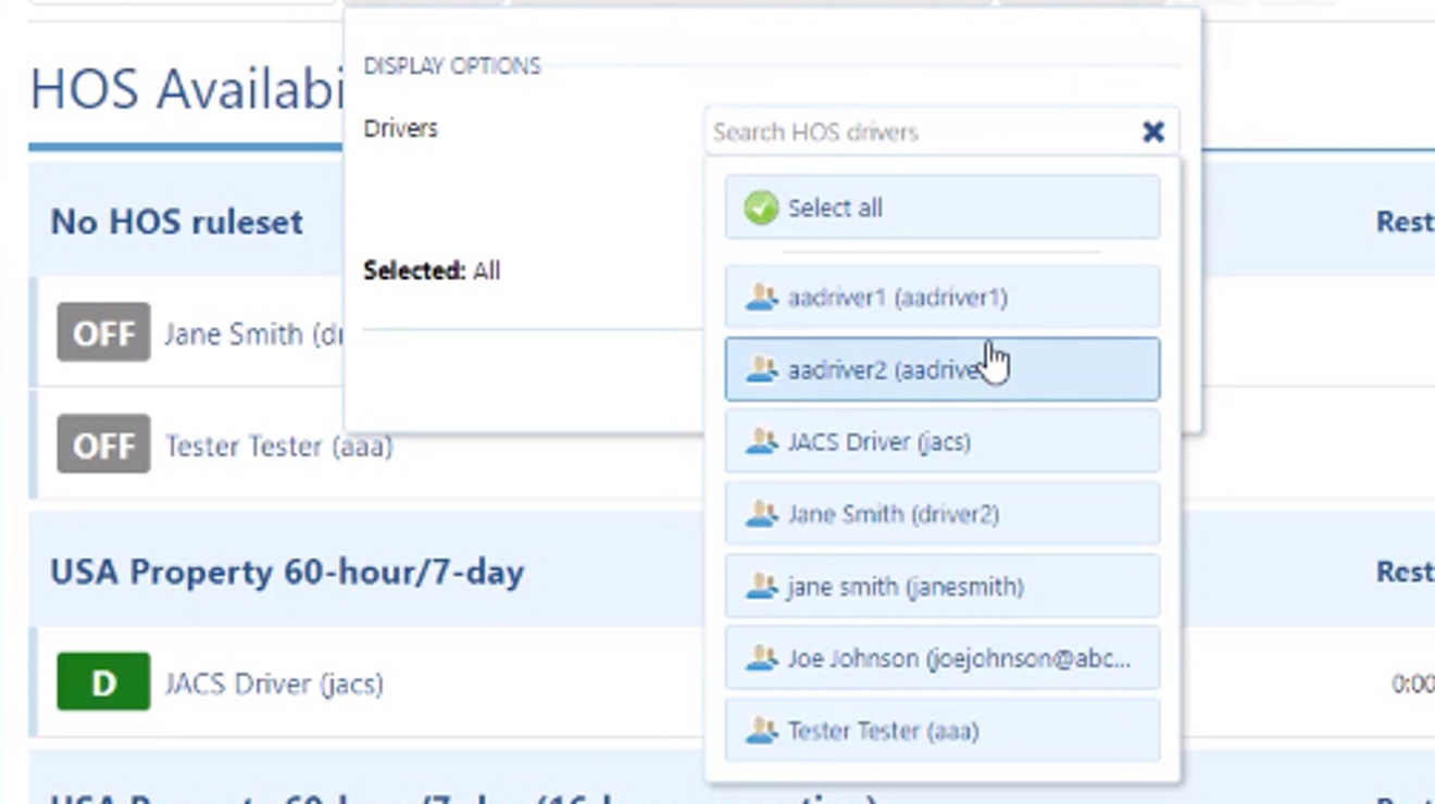 Cómo ver disponibilidad de HOS