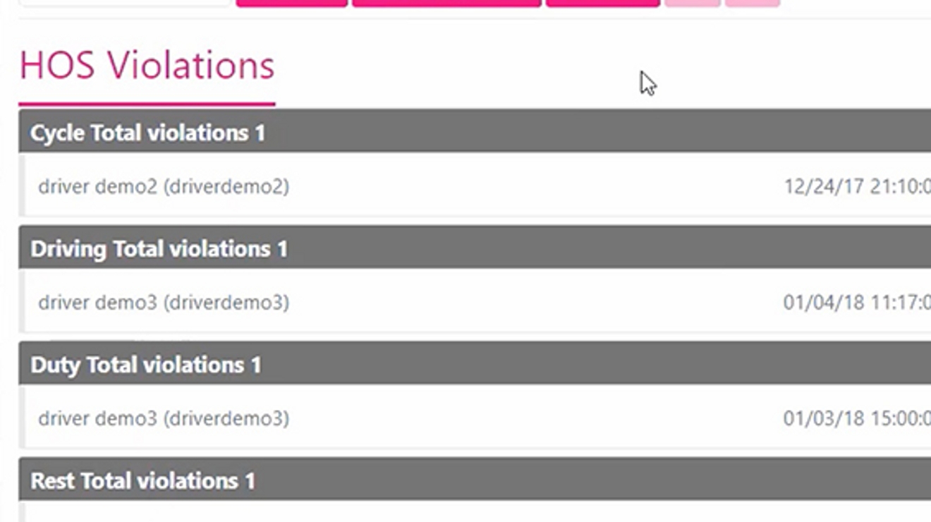 Inicia el reproductor de video: Ver informes de infracciones de HOS
