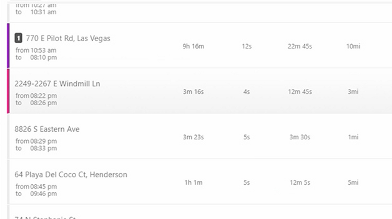 Inicia el reproductor de video: Ver historial de viaje